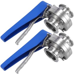 TLILY 2X 1-1/2 Inch 38mm SS304 Sanitary Stainless Steel 1.5 Tri Clamp Butterfly Valve Squeeze Trigger TLILY 2X 1-1/2 Inch 38mm SS304 Sanitary Stainless Steel 1.5 Tri Clamp Butterfly Valve Squeeze Trigger