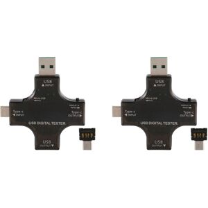 Tlily - 2X 2 in 1 usb Type c Tester Color Screen lcd Digital Multimeter, Voltage Current Amp Voltmeter Detector Tlily - 2X 2 in 1 usb Type c Tester Color Screen lcd Digital Multimeter, Voltage Current Amp Voltmeter Detector