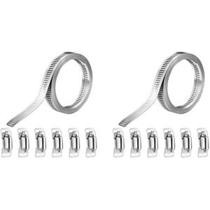 TLILY 2X 304 Stainless Steel Adjustable Hose Clamps, DIY Worm Gear Duct Clamp Set, for Radiator/Automotive&Mechanical Plumbing TLILY 2X 304 Stainless Steel Adjustable Hose Clamps, DIY Worm Gear Duct Clamp Set, for Radiator/Automotive&Mechanical Plumbing