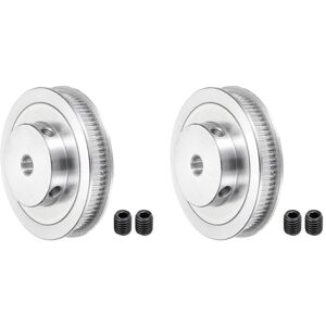 TLILY 2X 80 Teeth 8mm Bore Timing Pulley, Aluminium Synchronous Wheel Silver with M5 Screw for 3D Printer Belt TLILY 2X 80 Teeth 8mm Bore Timing Pulley, Aluminium Synchronous Wheel Silver with M5 Screw for 3D Printer Belt