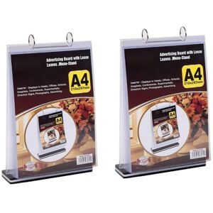 TLILY 2X A4 Multi-Page Label Holder Label Holders Detachable Menu Holders Business Cards TLILY 2X A4 Multi-Page Label Holder Label Holders Detachable Menu Holders Business Cards