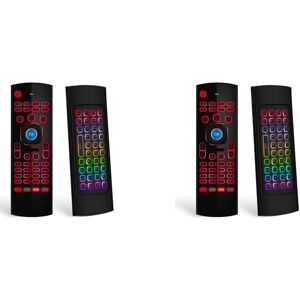 Tlily - 2X Air Mouse for Android tv Box, Mini Wireless Keyboard Air Remote Mouse Control with rgb Backlit MX3 Pro ir Learning Tlily - 2X Air Mouse for Android tv Box, Mini Wireless Keyboard Air Remote Mouse Control with rgb Backlit MX3 Pro ir Learning