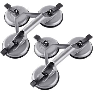 Tinor - 2x Aluminum Suction Cups 120kg 120mm Glass Lifting Suction Cup with 3 Suction Cups npterbl Tinor - 2x Aluminum Suction Cups 120kg 120mm Glass Lifting Suction Cup with 3 Suction Cups npterbl