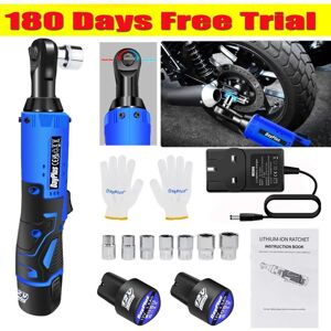 Dayplus - 2x Battery Cordless Impact Wrench Ratchet Rattle Nut Gun 3/8' Drive led Light Dayplus - 2x Battery Cordless Impact Wrench Ratchet Rattle Nut Gun 3/8' Drive led Light