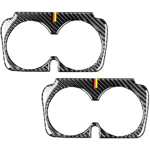 Tlily - 2X Car Carbon Fiber Central Control Cup Holder Cover Trim For - c glc e Class W205 X253 W213 2015-2019 Tlily - 2X Car Carbon Fiber Central Control Cup Holder Cover Trim For - c glc e Class W205 X253 W213 2015-2019