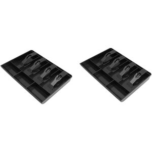 Tlily - 2X Cash Register Drawer - Insert Tray for 4 Bills and 3 Coins, 12.6 x 9.6 x 1.4 Inch Tlily - 2X Cash Register Drawer - Insert Tray for 4 Bills and 3 Coins, 12.6 x 9.6 x 1.4 Inch
