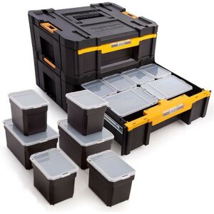 Dewalt - 2x DWST1-70705 TStak iii Deep Draw Stackable Tool Storage Box Organisers Dewalt - 2x DWST1-70705 TStak iii Deep Draw Stackable Tool Storage Box Organisers