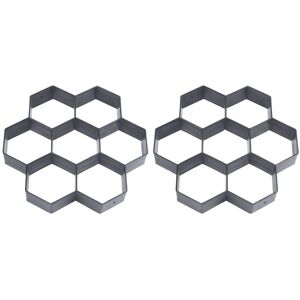 Tlily - 2X diy Patio Promenade Maker Stepping Stone Concrete Pave Mold Reusable Garden Path Stone Molds 30 x cm Tlily - 2X diy Patio Promenade Maker Stepping Stone Concrete Pave Mold Reusable Garden Path Stone Molds 30 x cm