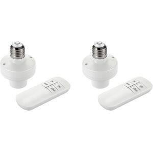 TLILY 2X E26 E27 Wireless Remote Control Light Socket Lamp Holder 20M Base ON/Off Smart Switch Socket Range Smart Device(220V) TLILY 2X E26 E27 Wireless Remote Control Light Socket Lamp Holder 20M Base ON/Off Smart Switch Socket Range Smart Device(220V)