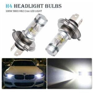 SJQKA 2x H4 LED 100W 20SMD Super Bright Fog LED Lamp White 6000K SJQKA 2x H4 LED 100W 20SMD Super Bright Fog LED Lamp White 6000K