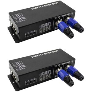 TLILY 2X High Power DMX 512 LED Controller DMX Decoder Dimmer Driver DC12V-24V for RGB Strip or Lights (3 Channels) TLILY 2X High Power DMX 512 LED Controller DMX Decoder Dimmer Driver DC12V-24V for RGB Strip or Lights (3 Channels)