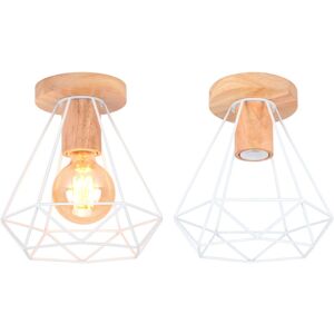 Norcks - 2X) Modern Ceiling Lights Metal Wood Ceiling Light Retro Ceiling Lights Indoor Ceiling Lights White For Kitchen Bedroom Living Room Norcks - 2X) Modern Ceiling Lights Metal Wood Ceiling Light Retro Ceiling Lights Indoor Ceiling Lights White For Kitchen Bedroom Living Room