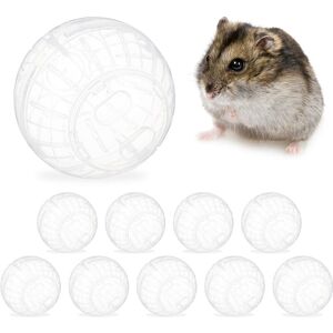 Relaxdays Set of 10 Hamster Balls, Exercise for Hamsters & Mice, Rodent Toy, Free Range Orb, Plastic, 14 cm, Transparent Relaxdays Set of 10 Hamster Balls, Exercise for Hamsters & Mice, Rodent Toy, Free Range Orb, Plastic, 14 cm, Transparent