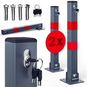 monzana Deuba® Car Security Barrier for Driveways Telescopic Parking Space Bollard Retracts Down to 7.5cm 3 Keys Pre-Drilled Base Plate, Reflective Strips 2x monzana Deuba® Car Security Barrier for Driveways Telescopic Parking Space Bollard Retracts Down to 7.5cm 3 Keys Pre-Drilled Base Plate, Reflective Strips 2x