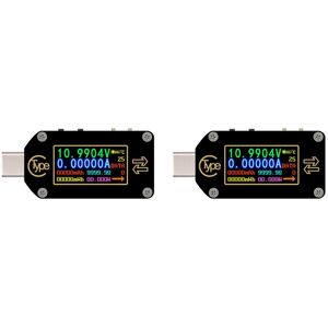 Tlily - 2X Rd Tc66 Type-C Pd Trigger usb Voltmeter Ammeter Voltage 2 Way Current Meter Multimeter Charger Battery Tester1 Tlily - 2X Rd Tc66 Type-C Pd Trigger usb Voltmeter Ammeter Voltage 2 Way Current Meter Multimeter Charger Battery Tester1