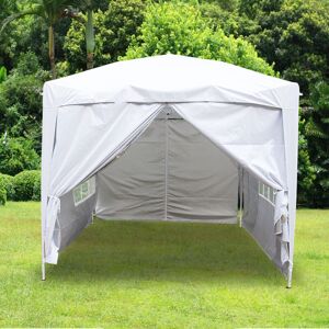 Greenbay - 2x2m Garden Pop Up Gazebo Party Marquee Outdoor Tent with 4 Leg Weights White Greenbay - 2x2m Garden Pop Up Gazebo Party Marquee Outdoor Tent with 4 Leg Weights White
