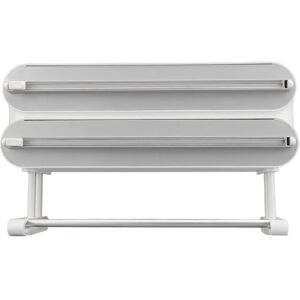 GROOFOO 3 in 1 Wrap Cutter Organizer with Paper Towel Holder Magnetic Plastic Aluminum Alloy Space Saving Bi Directional Sliding Blade Wrap Dispenser Cutter GROOFOO 3 in 1 Wrap Cutter Organizer with Paper Towel Holder Magnetic Plastic Aluminum Alloy Space Saving Bi Directional Sliding Blade Wrap Dispenser Cutter