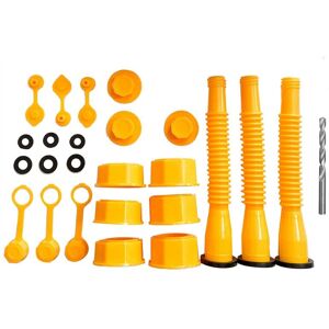 Tlily - 3 Pack Gas Can Spout Replacement Improved Design Flexible Pour Nozzle Kit with Gasket Stopper Vent Cap Collar Caps Tlily - 3 Pack Gas Can Spout Replacement Improved Design Flexible Pour Nozzle Kit with Gasket Stopper Vent Cap Collar Caps