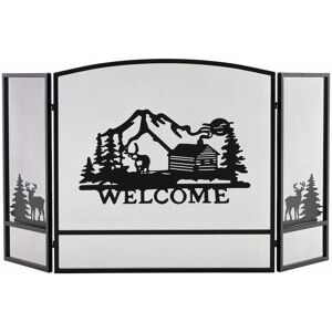 Costway - 3-Panel Fireplace Folding Spark Guard Screen Decorative Mesh Fireplace Barrier Costway - 3-Panel Fireplace Folding Spark Guard Screen Decorative Mesh Fireplace Barrier