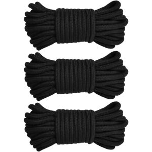 Serbia - 3 pcs Corde d'amarrage torsadée en Coton Corde à Tricoter Souple, Cordon épais 10M / 33ft 8MM, Noir Serbia - 3 pcs Corde d'amarrage torsadée en Coton Corde à Tricoter Souple, Cordon épais 10M / 33ft 8MM, Noir