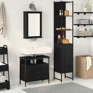Vidaxl - Bathroom Furniture Set 3 pcs Black oak 33 x 33 x 185.5 cm Vidaxl - Bathroom Furniture Set 3 pcs Black oak 33 x 33 x 185.5 cm