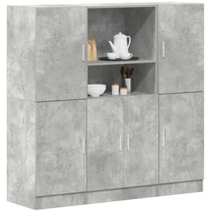 Vidaxl - 3 Piece Kitchen Cabinet Set Concrete Grey Engineered Wood Vidaxl - 3 Piece Kitchen Cabinet Set Concrete Grey Engineered Wood