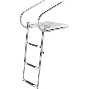 Costway - 3-step Telescoping Boat Ladder Folding Dock Ladder Swimming Pool Ladder Costway - 3-step Telescoping Boat Ladder Folding Dock Ladder Swimming Pool Ladder