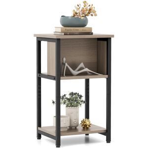 COSTWAY 3-Tier End Table Bedroom Nightstand Narrow Sofa Side Table w/ Shelf COSTWAY 3-Tier End Table Bedroom Nightstand Narrow Sofa Side Table w/ Shelf
