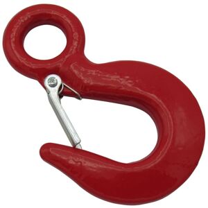 Securefix Direct - 3 Ton Large Eye Hook With Safety Catch - Alloy Steel Red Lifting Tested Securefix Direct - 3 Ton Large Eye Hook With Safety Catch - Alloy Steel Red Lifting Tested