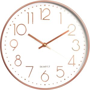 Serbia - 30 cm Silent Non-Ticking Grande Horloge Murale silencieuse sans tic tac décorative pour Cuisine Salon Chambre Bureau (Or Rose) Serbia - 30 cm Silent Non-Ticking Grande Horloge Murale silencieuse sans tic tac décorative pour Cuisine Salon Chambre Bureau (Or Rose)