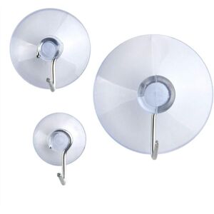 Memkey - 30 pieces of plastic suction cups with hooks, 3 sizes 45 mm, 30 mm, 20 mm in pp box (transparent) Memkey - 30 pieces of plastic suction cups with hooks, 3 sizes 45 mm, 30 mm, 20 mm in pp box (transparent)