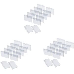 TLILY 300 Pieces Clear Plastic Shelf Label Holders for Retail Merchandise Price (6 x 4 cm) TLILY 300 Pieces Clear Plastic Shelf Label Holders for Retail Merchandise Price (6 x 4 cm)