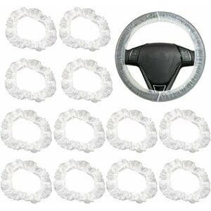 TRIMEC 300pcs Housse de Volant Transparente Universelle Couverture de Protection Élastique Étanche en Plastique Couvercle Couvre Cache de Volant Accessoires TRIMEC 300pcs Housse de Volant Transparente Universelle Couverture de Protection Élastique Étanche en Plastique Couvercle Couvre Cache de Volant Accessoires