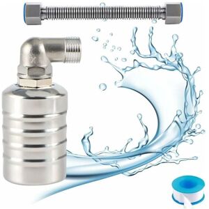 Csparkv - 304 Stainless Steel Fully Automatic Float Valve, Automatic Water Level Controller for Water Tank, Mini Stainless Steel Float Ball Valve Csparkv - 304 Stainless Steel Fully Automatic Float Valve, Automatic Water Level Controller for Water Tank, Mini Stainless Steel Float Ball Valve