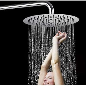 Héloise - 30cm Round Shower Head Silicone Stainless Steel Shower Head Anti Limescale Rain Shower for Bathroom, 12 Inches Héloise - 30cm Round Shower Head Silicone Stainless Steel Shower Head Anti Limescale Rain Shower for Bathroom, 12 Inches