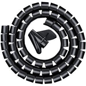 COOCHEER 3.0m Cable Duct, Flexible Spiral Cable Management for Office, Spiral Cable Management for 20mm Cables, Black COOCHEER 3.0m Cable Duct, Flexible Spiral Cable Management for Office, Spiral Cable Management for 20mm Cables, Black