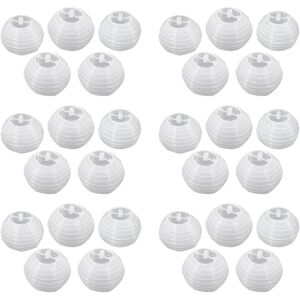 TLILY 30Pcs 4 Inch 10cm Round Paper Lantern for Birthday Wedding Party Decor DIY Creavtive(White) TLILY 30Pcs 4 Inch 10cm Round Paper Lantern for Birthday Wedding Party Decor DIY Creavtive(White)