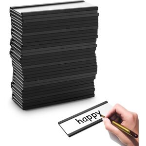 TLILY 30Pcs Magnetic Label Holders with Data Card Clear Plastic Protectors for Metal Shelf (1 x 3 Inch) TLILY 30Pcs Magnetic Label Holders with Data Card Clear Plastic Protectors for Metal Shelf (1 x 3 Inch)