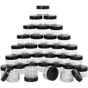 Cyslmuk - 32 Count Small Sample Containers Makeup Jars 15 Gram Cosmetic Containers with Lids Plastic Jars Black Traveling Jars Empty Bottles for Cyslmuk - 32 Count Small Sample Containers Makeup Jars 15 Gram Cosmetic Containers with Lids Plastic Jars Black Traveling Jars Empty Bottles for