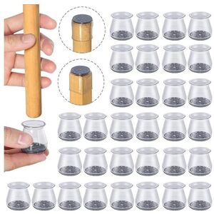 Linghhang - 32 Pieces Silicone Chair Leg Protectors, Size: Small (Fit 23 - 32 mm), Small Chair Leg Caps, Clear Silicone Chair Leg Floor Protectors Linghhang - 32 Pieces Silicone Chair Leg Protectors, Size: Small (Fit 23 - 32 mm), Small Chair Leg Caps, Clear Silicone Chair Leg Floor Protectors