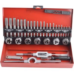 Gotrays - 32Pcs Tungsten Alloy Steel Tap and Die Set Metric Tap and Die Screw Cutting Tools Taper Drill Threading Kit with Storage Case Gotrays - 32Pcs Tungsten Alloy Steel Tap and Die Set Metric Tap and Die Screw Cutting Tools Taper Drill Threading Kit with Storage Case