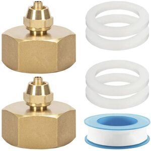 TLILY 3/4inch to 1/4inch Hose Adapter Garden Brass Irrigation 2Pack with Washer Rubbers TLILY 3/4inch to 1/4inch Hose Adapter Garden Brass Irrigation 2Pack with Washer Rubbers