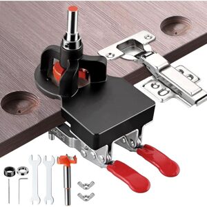 GOTRAYS 35mm Concealed Door Hinge Jig, Precise Locking Cabinet Hinge Jig, Aluminum Alloy Pocket Hole Jig, 2 Retaining Clips GOTRAYS 35mm Concealed Door Hinge Jig, Precise Locking Cabinet Hinge Jig, Aluminum Alloy Pocket Hole Jig, 2 Retaining Clips