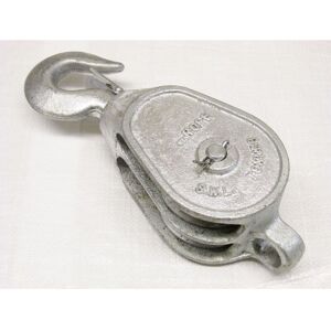 Securefix Direct - 3.6 Ton 10' gmi Double Block With Swivel Hook Galvanised - 32MM Fibre Rope Safety Lifting Securefix Direct - 3.6 Ton 10' gmi Double Block With Swivel Hook Galvanised - 32MM Fibre Rope Safety Lifting