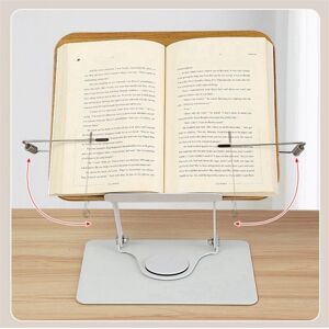 Tlily - 360°Rotating Base Book Stand Holder for Reading Hands Free Foldable Display with Paper Clips Wood Panel Tlily - 360°Rotating Base Book Stand Holder for Reading Hands Free Foldable Display with Paper Clips Wood Panel