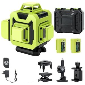 Ikodm - 360°x 4 Self-Leveling Construction Site Laser Level, 4D 16 Lines Laser Levels, Automatic Leveling, Rotating Bracket, Remote Control, 2x2400 Ikodm - 360°x 4 Self-Leveling Construction Site Laser Level, 4D 16 Lines Laser Levels, Automatic Leveling, Rotating Bracket, Remote Control, 2x2400