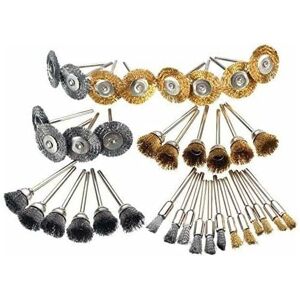 Hoopzi - 36Pcs Wire Brush, Brass Polishing Brushes Steel Wire Brushes Polishing Cleaning Kit Brass Rotary Tools Hoopzi - 36Pcs Wire Brush, Brass Polishing Brushes Steel Wire Brushes Polishing Cleaning Kit Brass Rotary Tools