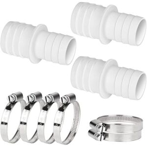 Gotrays - 38mm Hose Connector for Stainless Steel Hose Clamps for Swimming Pool,3+6pcs Gotrays - 38mm Hose Connector for Stainless Steel Hose Clamps for Swimming Pool,3+6pcs