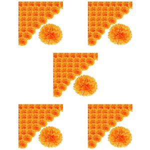 TLILY 3.9 Inch Artificial Marigold Flowers Day of the Dead 250 Pieces Fake Head for Garland Making TLILY 3.9 Inch Artificial Marigold Flowers Day of the Dead 250 Pieces Fake Head for Garland Making