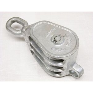 Securefix Direct - 3.9 Ton 8' gmi Treble Block With Swivel Eye Galvanised - 28MM Fibre Rope Safety Lifting Securefix Direct - 3.9 Ton 8' gmi Treble Block With Swivel Eye Galvanised - 28MM Fibre Rope Safety Lifting
